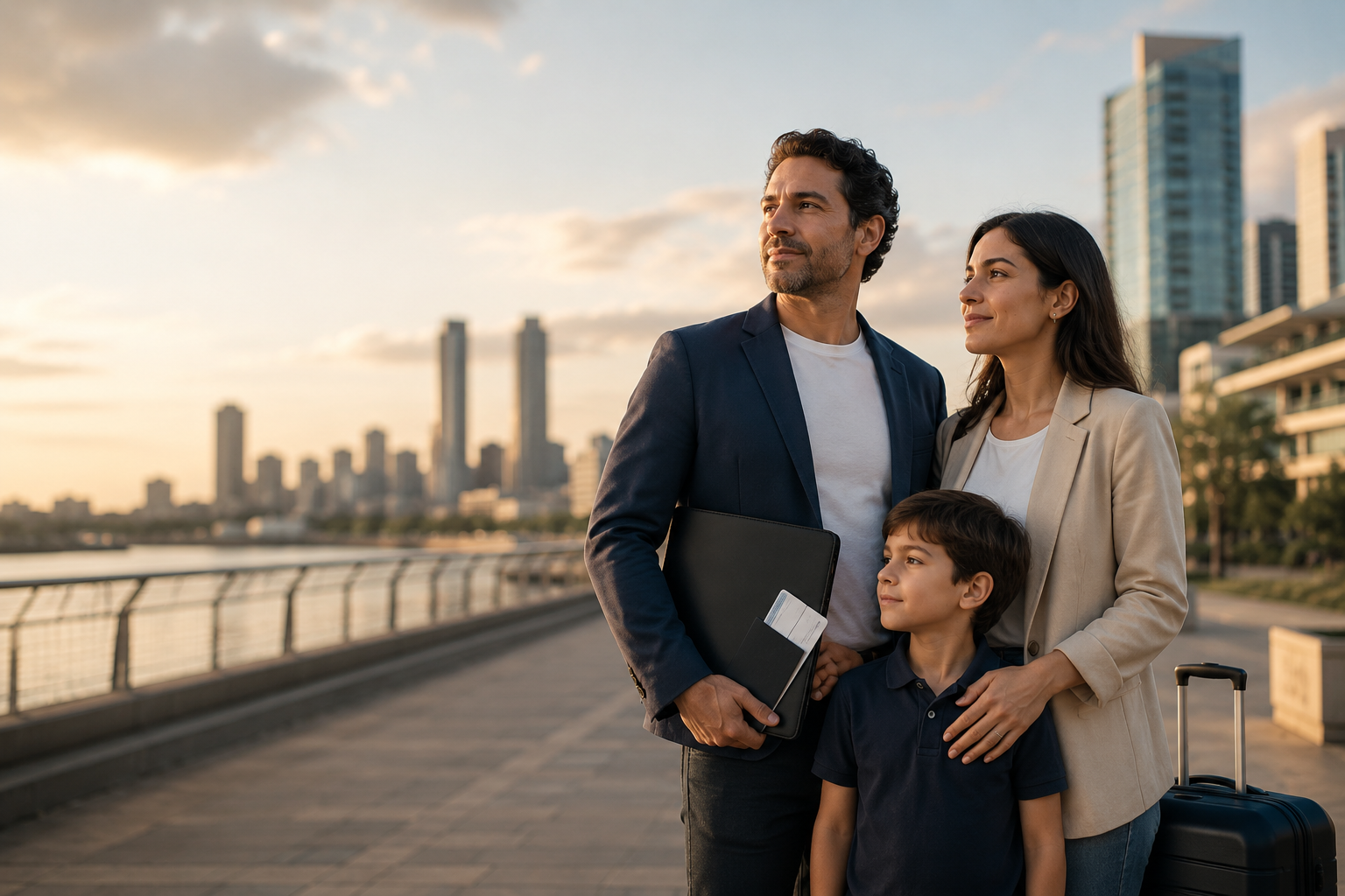 Família planejando um novo começo e novas oportunidades no Paraguai